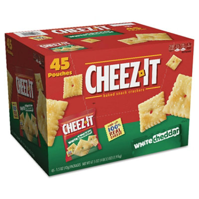 Sunshine Cheez-It Crackers, 1.5 Oz Bag, White Cheddar - 45 Count - Image 1