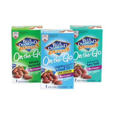 Blue Diamond Almonds Variety Pack, Assorted Flavors, 0.6 oz Pouch - 42 Count - Image 2