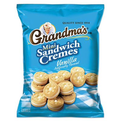 Grandma's Mini Vanilla Creme Sandwich Cookies, 3.71 Oz - 24 Count - Image 1