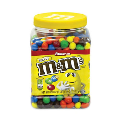 M & M's Milk Chocolate Peanut Candies, 62 Oz Tub - Image 1