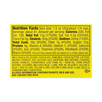 M & M's Milk Chocolate Peanut Candies, 62 Oz Tub - Image 4
