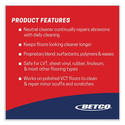 Betco reinforce floor cleaner and protectant, lemon scent, 1 gal bottle - 4 Count - Image 3