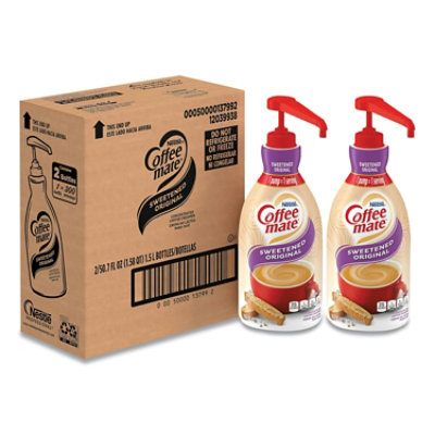Coffee mate Liquid Coffee Creamer, Sweetened Original, 1500mL Pump Dispenser - Image 1