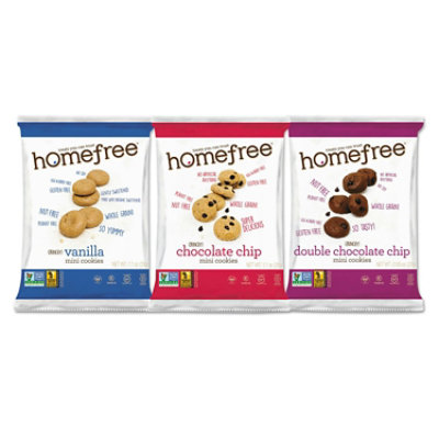 Homefree Gluten Free Mini Cookies Variety Pack, 1.1 Oz/0.95 Oz/1.1 Oz Packs - 30 Count - Image 1