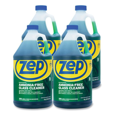 Zep Commercial Ammonia-Free Glass Cleaner, Pleasant Scent, 1 Gal Bottle - 4 Count - Image 3