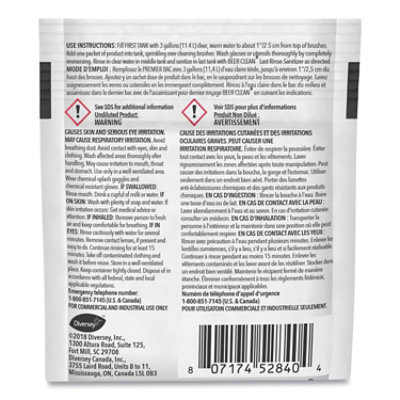 Diversey Beer Clean Glass Cleaner, Powder, 0.5 Oz Packet - 100 Count - Image 2