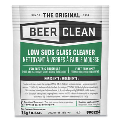 Diversey Beer Clean Glass Cleaner, Powder, 0.5 Oz Packet - 100 Count - Image 3