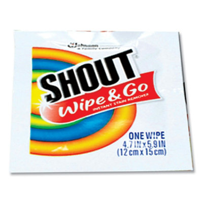 Shout Wipe and Go Instant Stain Remover, 4.7 x 5.9, Unscented, White - 80 Count - Image 2