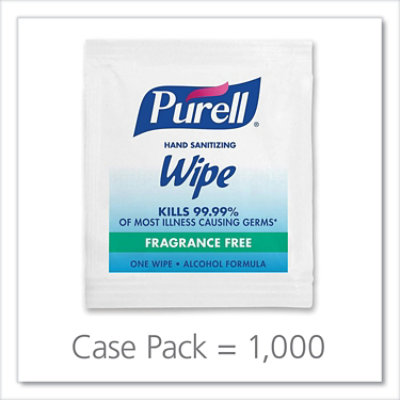 PURELL Premoistened Sanitizing Hand Wipes, Individually Wrapped, 5 x 7, Unscented, White - 1,000 Count - Image 2