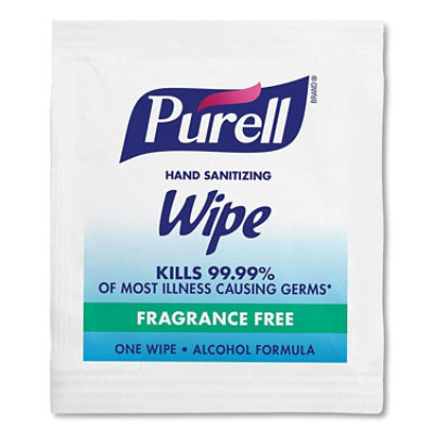 PURELL Premoistened Sanitizing Hand Wipes, Individually Wrapped, 5 x 7, Unscented, White - 1,000 Count - Image 1