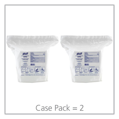 PURELL Hand Sanitizing Wipes, 6 x 8, Fresh Citrus Scent, White - 2,400 Count - Image 2