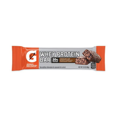 Gatorade Recover Chocolate Chip Whey Protein Bar, 2.8 oz Bar - 12 Count - Image 1