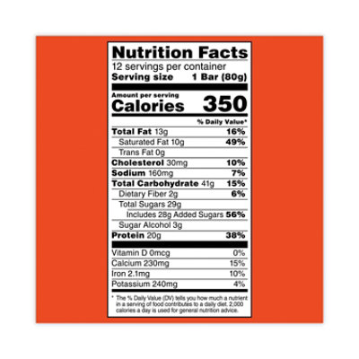 Gatorade Recover Chocolate Chip Whey Protein Bar, 2.8 oz Bar - 12 Count - Image 4