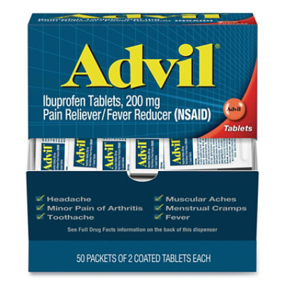 Advil Ibuprofen Tablets, Two-Pack - 50 Count - Image 1