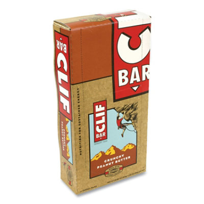 CLIF Bar Energy Bar, Crunchy Peanut Butter, 2.4 Oz - 12 Count - Image 1