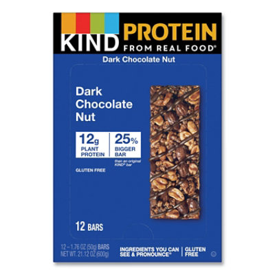 KIND Protein Bars, Double Dark Chocolate, 1.76 Oz - 12 Count - Image 1