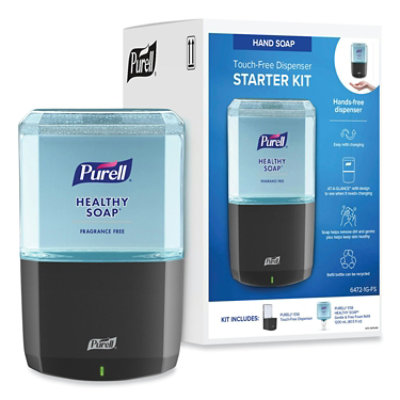 PURELL HEALTHY SOAP Gentle & Free Foam ES6 Starter Kit, 1,200 mL, Graphite - Image 1