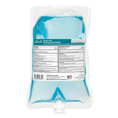 Betco Clario Alcohol Free Foaming Hand Sanitizer, 1,000 Ml Bag, Fresh - 6 Count - Image 1