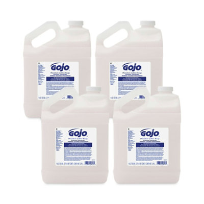 GOJO White Premium Lotion Soap, Waterfall Scent, 1 gal Refill - 4 Count - Image 2