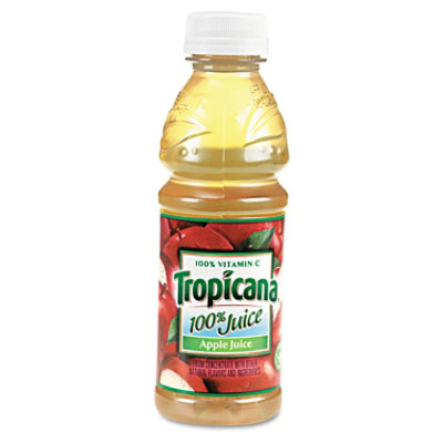 Tropicana 100% Juice, Apple, 10oz Bottle - 24 Count - Image 1
