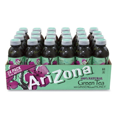 Arizona Green Tea with Ginseng and Honey, 16 oz Bottles - 24 Count - Image 1