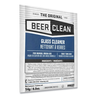 Diversey Beer Clean Glass Cleaner, Powder, 0.5 Oz Packet - 100 Count - Image 4
