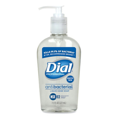 Dial Professional Antibacterial Liquid Hand Soap For Sensitive Skin, Floral, 7.5 Oz Pump - 12 Count - Image 1