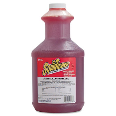 Sqwincher Liquid Concentrate Electrolyte Drink, Fruit Punch, 64oz Bottles - 6 Count - Image 1