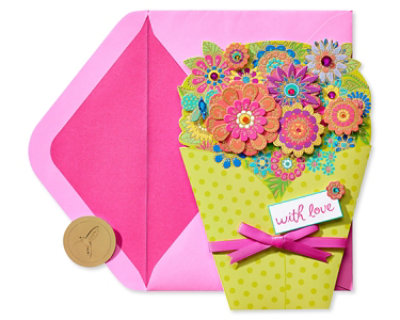 Papyrus Die Cut Bouquet Mother’s Day Card - Each - Image 1