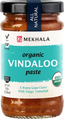 Mekhala Paste Vindaloo Organic - 3.53 Oz - Image 1