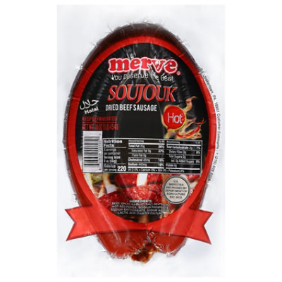 Merve Beef Soujouk Hot Round - 0.5 Lb - Image 3