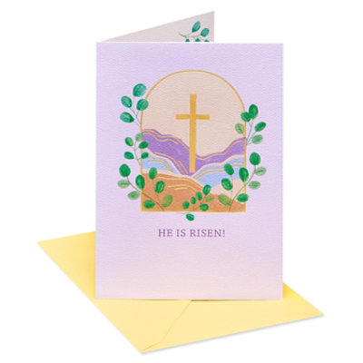 American Greetings He Is Risen Religious Easter Card - Each - Image 1