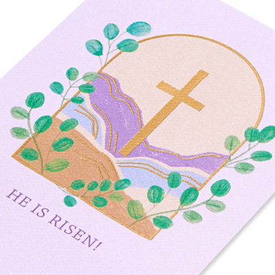 American Greetings He Is Risen Cross Easter Card - Each - Image 4