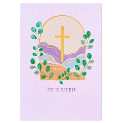 American Greetings He Is Risen Cross Easter Card - Each - Image 5