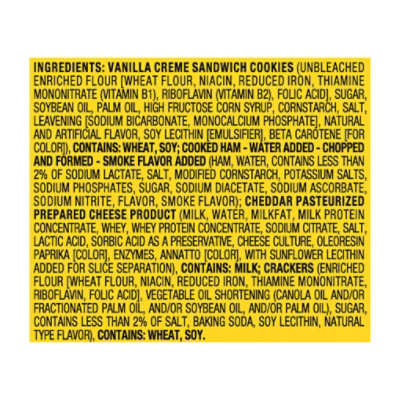 Lunchables Ham and Cheddar Cracker Stackers with Vanilla Creme Sandwich Cookies - 5 - 3.5 Oz - Image 4