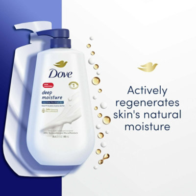 Dove Deep Moisture Liquid Body Wash with Pump Nourishing for Dry Skin, 30.6 oz - Image 2