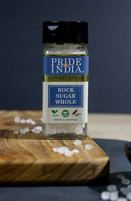Pride Of India - Natural Crystal Rock Sugar Whole- 3.1 oz (88 gm) Dual Sifter Jar, Authentic Indian Sugar Crystals, Used to Sweeten Milk - Image 2