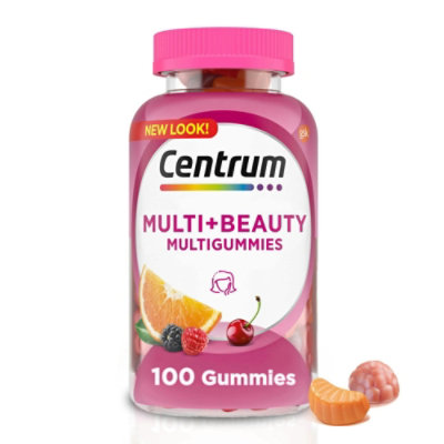 Centrum Multi Plus Beauty Women's Multivitamin Gummies; 100 Count - Image 1