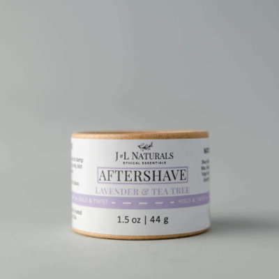J&L Naturals Aftershave Rub (Duo) - Lavender & Tea Tree - Lemongrass & Clove - Image 1