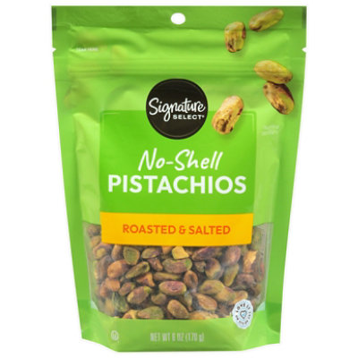 Signature Select Pistachios Dry Roasted Sea Salt No Shell - 6 Oz