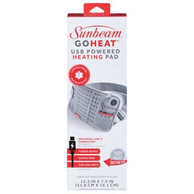 Sunbeam Heating Pad Usbc With Wall Adapter - Each - Image 3