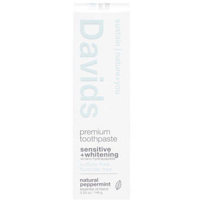 Davids Peppermint Sensitivity Whitening Toothpaste - 5.25 Oz - Image 3