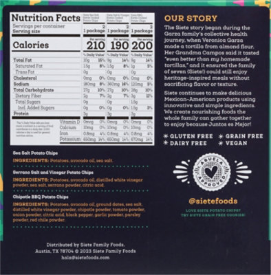 Siete Potato Chips 6pk Variety - 9 Oz - Image 5