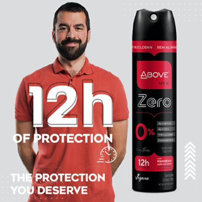 ABOVE Feel Free Zero - 12 Hours Deodorant - Dry Spray for Men - 3.17 oz - Image 4