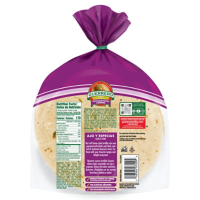 Guerrero Caseras Garlic Herb Soft Taco Flour Tortillas - 8 Count - Image 2