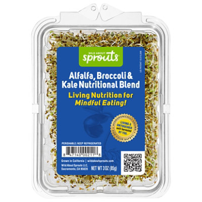 Wild About Sprouts Alfalfa Broccoli Kale - 3 Oz.