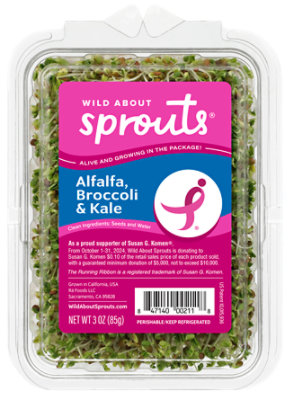 Wild About Sprouts Alfalfa Broccoli Kale - 3 Oz. - Image 1