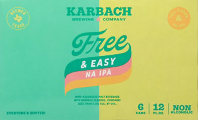 Karbach Brewing Company Free & Easy Na Ipa In Cans 6 Pack- 6-12 Fl. Oz. - Image 2