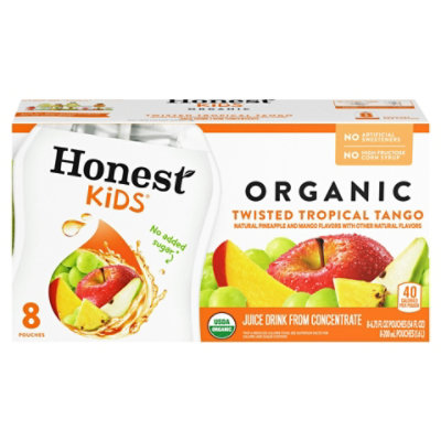 Honest Kids Juice Drink - Orange Twisted Tropical Tango Organic - 32 Boxes Per Pack (6.75 Fl oz Per Box) - Image 1