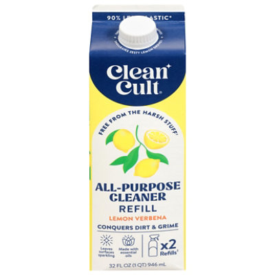 Cleancult All Purpose Cleaner Eco Refill Lemon Verbena - 32 Fl. Oz. - Image 1